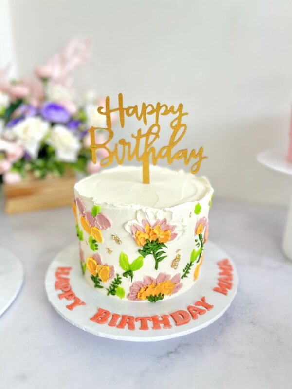 Buttercream Floral Birthday Cake