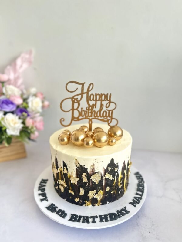 Golden Deco Balls Cake