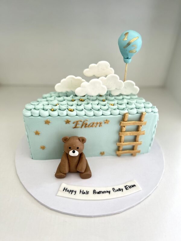Half Birthday Cake for a Baby Boy