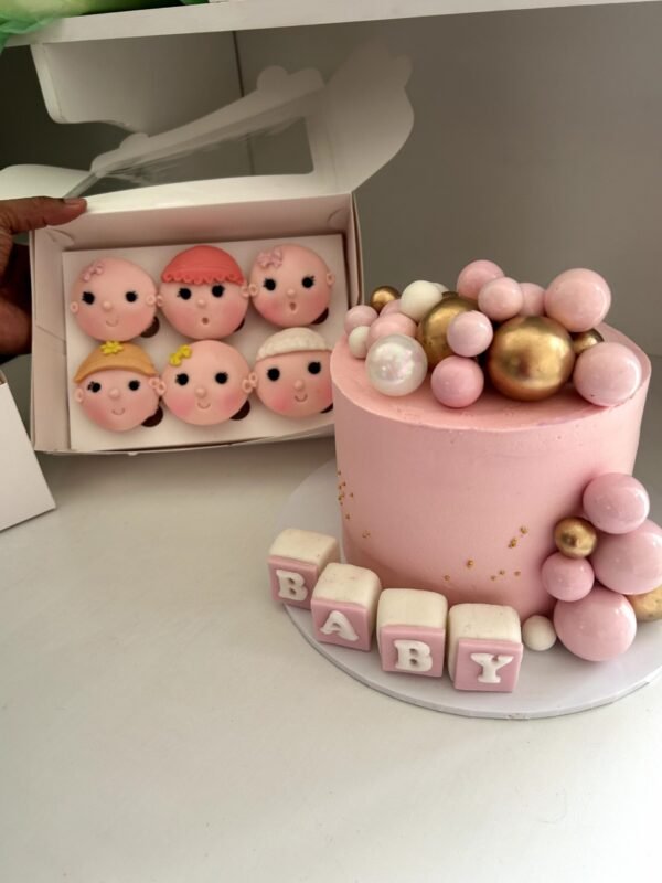 Baby Shower Cake & Cupcake Set of 6