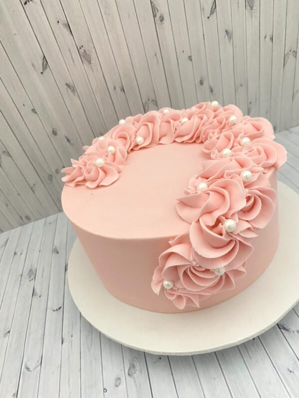 Pink Rosette Cake