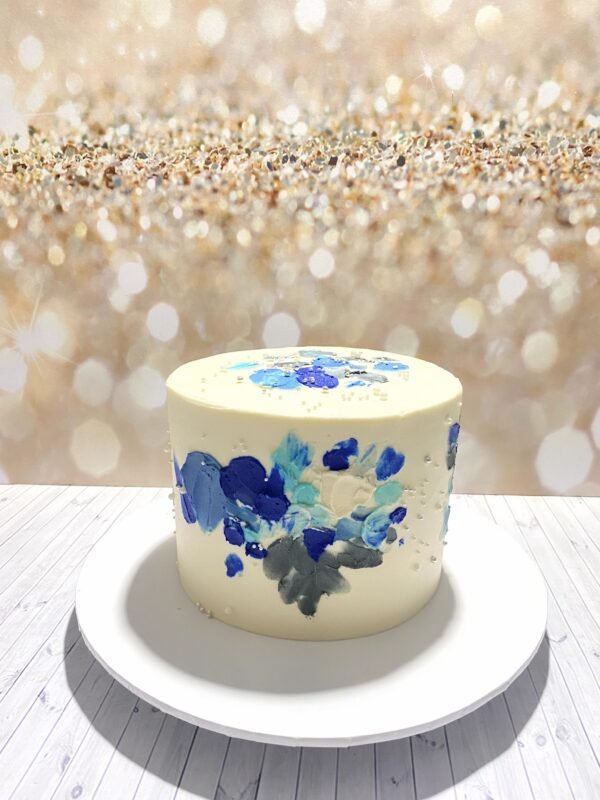 Simple Blue Buttercream Cake