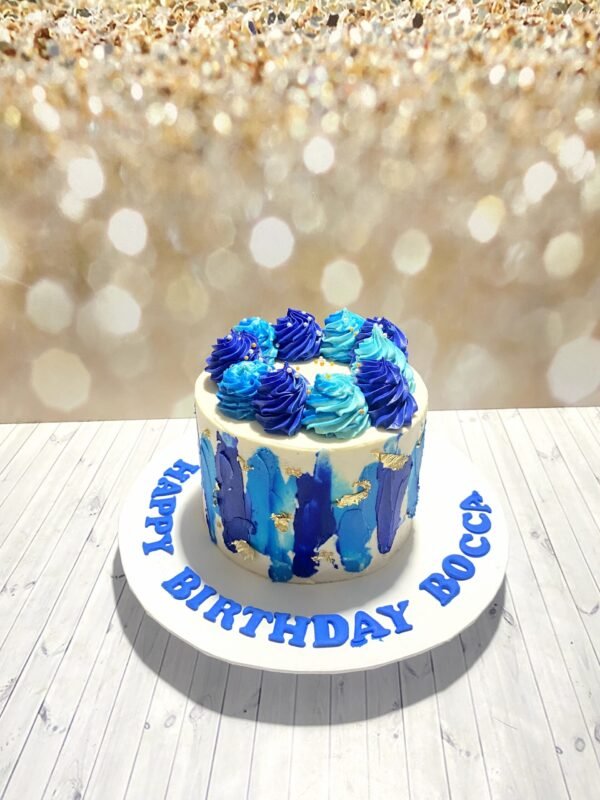 Simple Blue Buttercream Cake