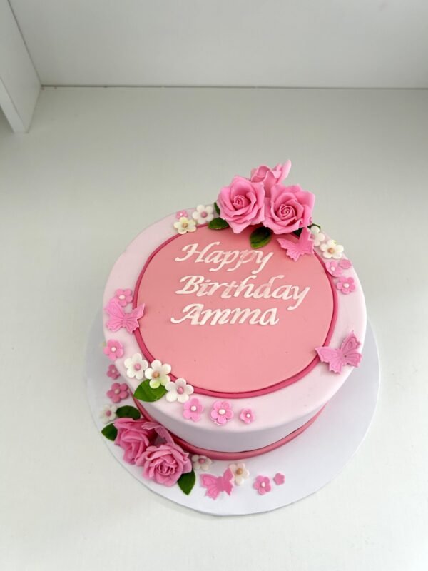 fondant sugar flowers cake 1.5kg rs8500 Fondant Sugar Flowers Cake