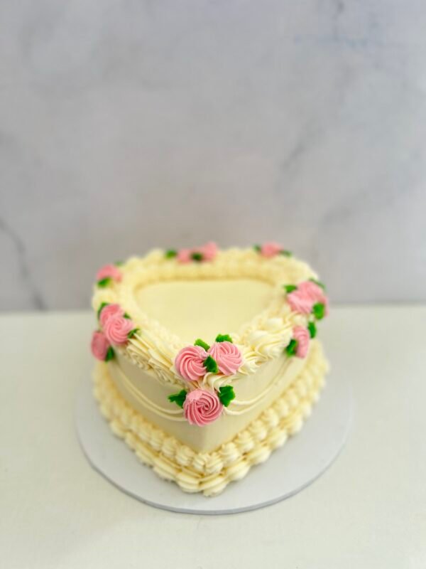 Victorian Buttercream cake heart