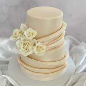 Ivory wedding cake