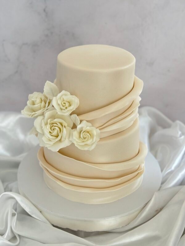 Ivory wedding cake