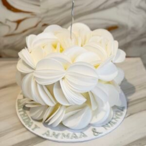 Wafer paper flowers cake