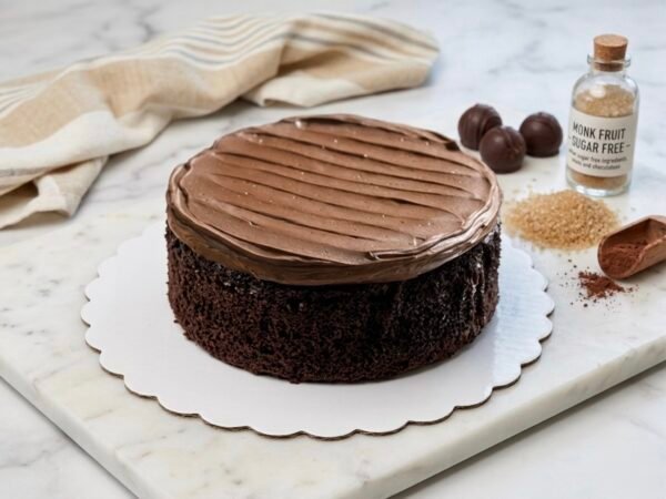 Sugar Free Chocolate Cake – 1kg (8 Inch) – With Icing
