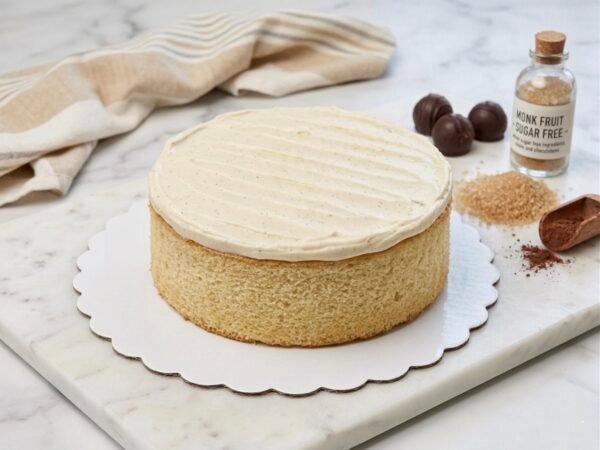 Sugar Free Vanilla Cake – 1kg (8 Inch) – With Icing
