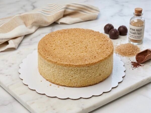 Sugar Free Vanilla Cake – 1kg (8 Inch) – With Icing